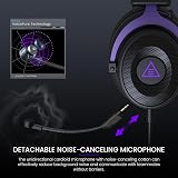 EKSA E900 Wired Gaming Headset Purple – 50mm Driver, Detachable Mic, view 4