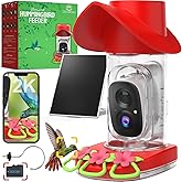 birdsnap® Hummingbird Feeder with Camera Solar Powered, 2K Live Stream AI Bird Identification with 32GB Card Ant Moat Weatherproof WiFi Smart Bird Feeder Camera for Outdoor Birds Watching Gifts
