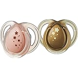 Tommee Tippee Morning Skies Pacifier | Orthodontic, BPA-Free | 0-6 Months, 2 Count,Rose & Gold
