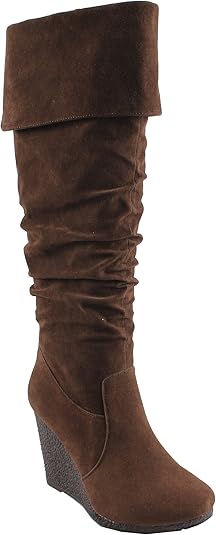 tan tall boots with heel