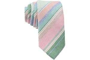 Otis & Oliver Skinny Tie Cotton Striped Modern Necktie Great for Weddings, Dances, Missionaries, Dads, Grooms and Groomsmen