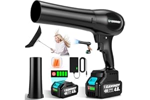 Cordless Leaf Blower with 6 Speed Mode, 800000RPM Handheld Leaf Blower, Lightweight Mini Turbo Jet Blower with 1 X 4.0Ah Batt