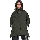 Orolay Women's Oversized Quilted Down Jacket Lightweight Puffer Casual Coat Long-Sleeve Padded Insulated with Pockets