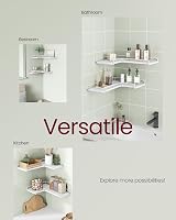 VASAGLE Floating Corner Shelves Set of 2 L-Shaped Cloud White LLS831W14 view 3