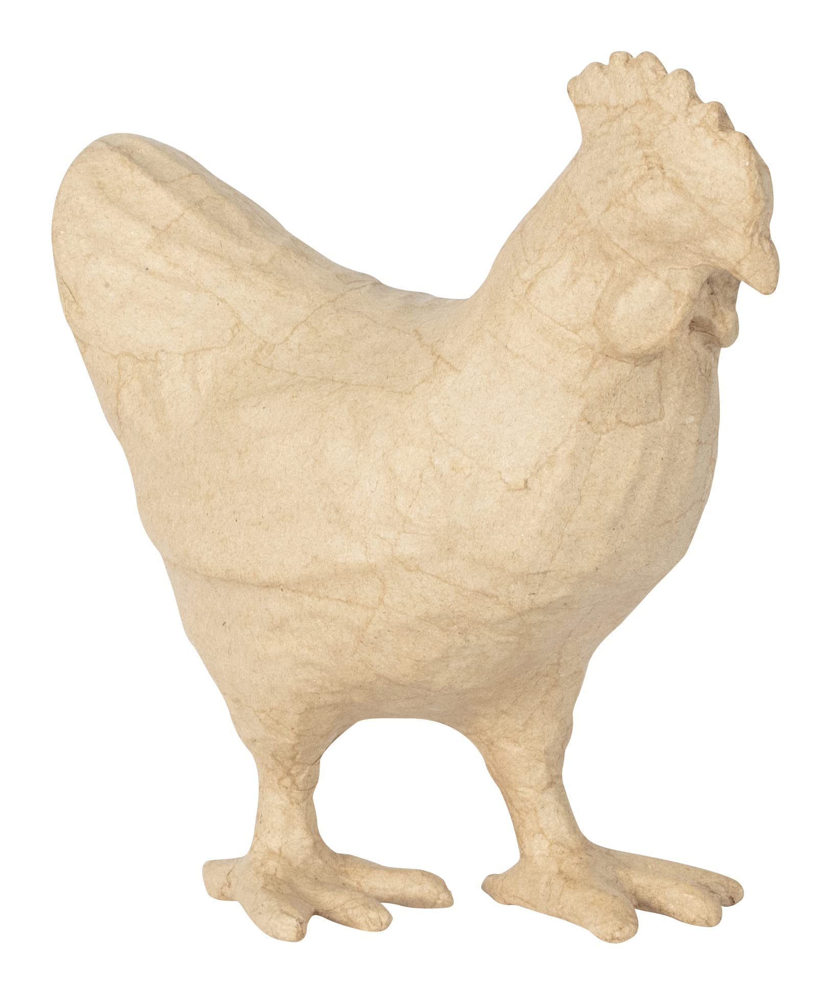 Decopatch SA228C - 19cm Hen to decorate in Brown Paper Mache - Room Decoration - DIY and Creative Hobbies - 18x8.5x19 cm