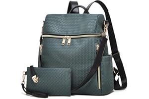 Makes Backpack Purse for Women PU Leather Travel Satchel Handbag Convertible Design Bag with Purse 2 Piece