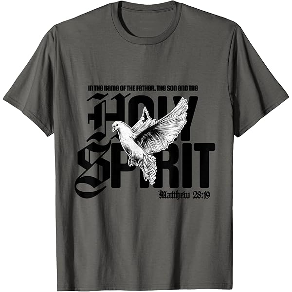 Camiseta De Fe Inspiradora Cristiana Con Paloma Y Cruz De Espíritu Santo, Negro