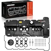 A-Premium Engine Valve Cover Compatible with BMW Vehicles (11127552281) | Fits 2.5L 3.0L Engine - 125i, 128i, 130i, 323i, 328i, 525i, 528i, 530i, X3, X5, Z4 - E60 E70 E82 E83 E84 E89 E90 E92