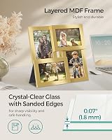 SONGMICS Collage Picture Frame 4x6 Photos 4 Frames Pale Gold RPF025A01 view 3
