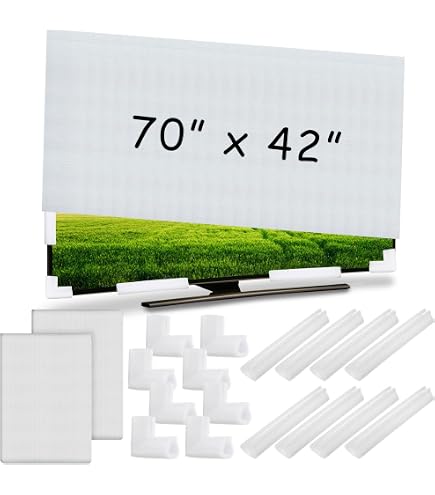 4 Housses De Protection En Mousse Pour écrans Plats - Dimensions 165x91cm - Pour TV Jusqu'à 65", Déménagement, Stockage
