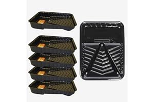 CURTIS WAGNER PLASTICS CORP. Curtis Wagner Plastics Paint Roller Tray 9" (5 Pack) | Size 11.5" x 15" | Durable, Reusable Paint Pans Trays | Made in USA | Prevents Mess, Protects Surfaces, Ideal for Home, Crafts & Renovations