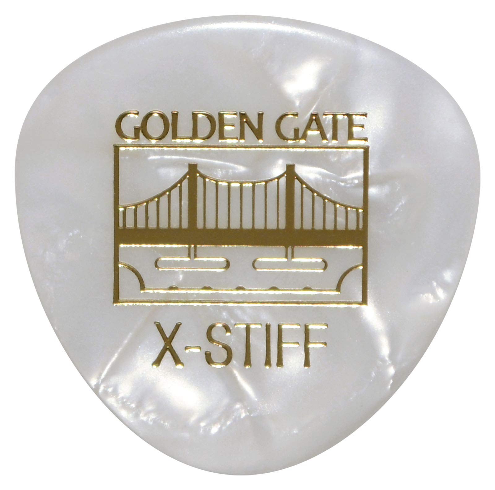 Golden Gate MP-125 Rounded Triangle Shape Guitar Picks, 1.5 mm Thickness, Pearloid