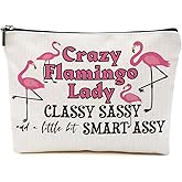 Flamingo Gifts, Flamingo Makeup Bag, Flamingo Bird Animal Lover Gifts for Women Mom, Flamingo Stuff Summer Cosmetic Bag, Flamingo Themed Gifts Funny Toiletry Bag Graduation Birthday Gifts