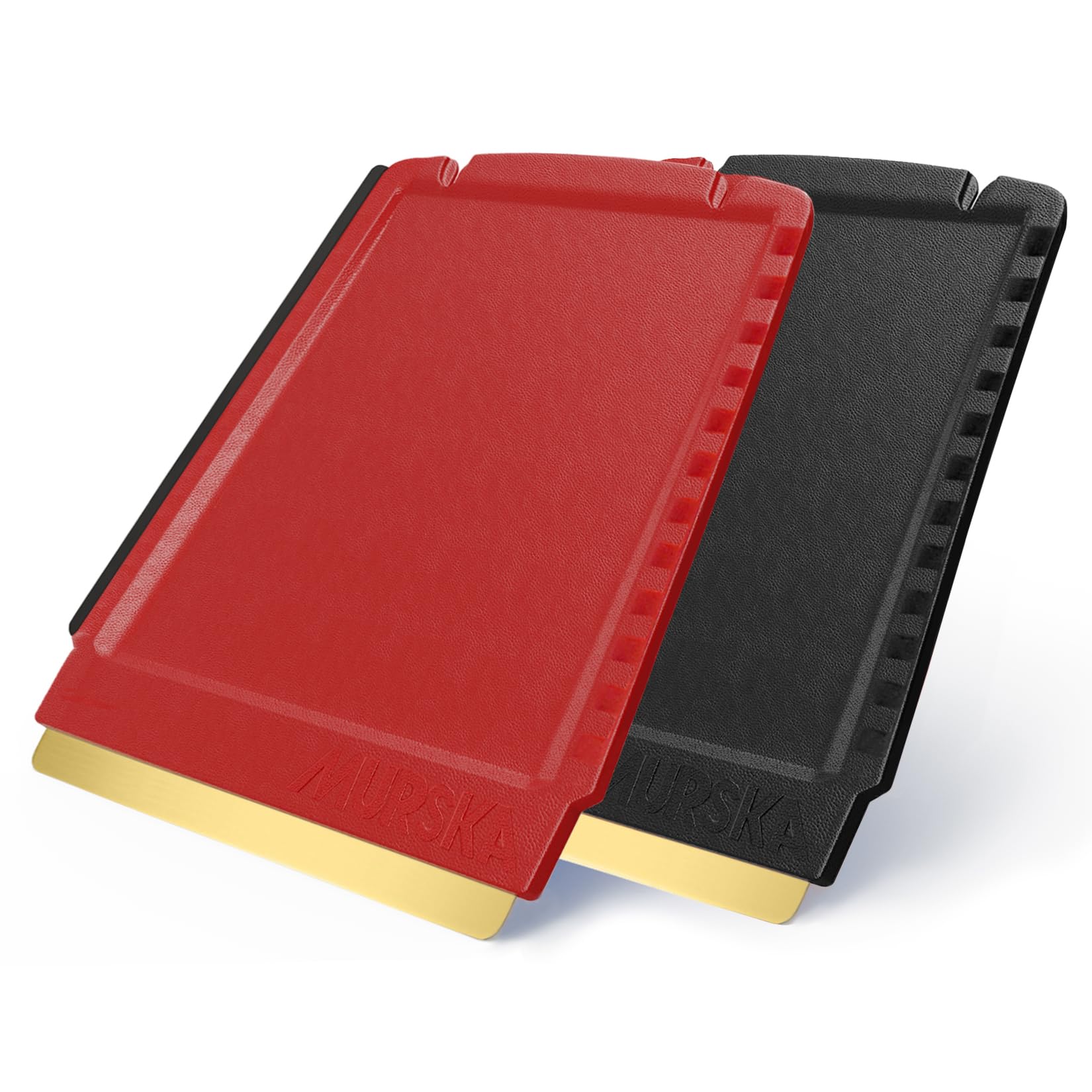 2 Ice Scraper for Car Windscreen 4 in 1 - Brass Ice Scraper - fast, effortless & easy - Premium HIPS - Murska Brass Blade Windscreen Scraper for Car Window Scrapper & Squeege - Finland (Random Color)