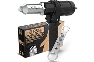 KLRStec Professional Rivet Gun Adapter - Rivet Attachment for Cordless Screwdrivers and Drills - Easy processing for Pop Rivets