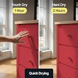 Hemway Pomegranate Red Chalk Paint 1L Matt Finish Furniture & Walls view 7