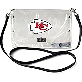 Littlearth womens NFL Clear Envelope Purse With Black Fashion Strap