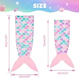 WERNNSAI Mermaid Tail Blanket 110x40cm Glow in Dark Kids Blanket view 4