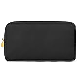 SOIDRAM Makeup Bag Travel Bag Pouch, Black Toiletry