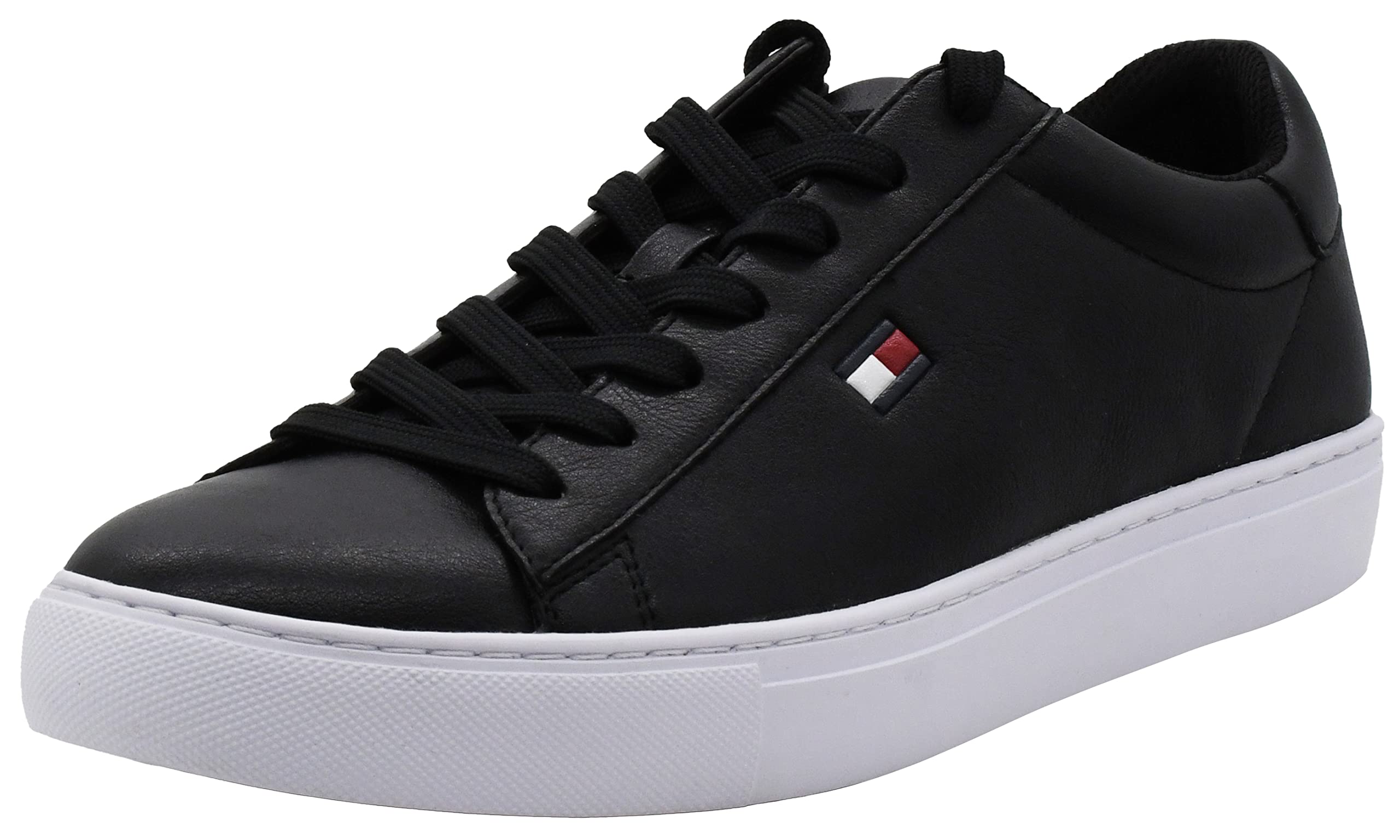 Tommy Hilfiger Men's Brecon Sneaker, Black/White, 8 M US Image