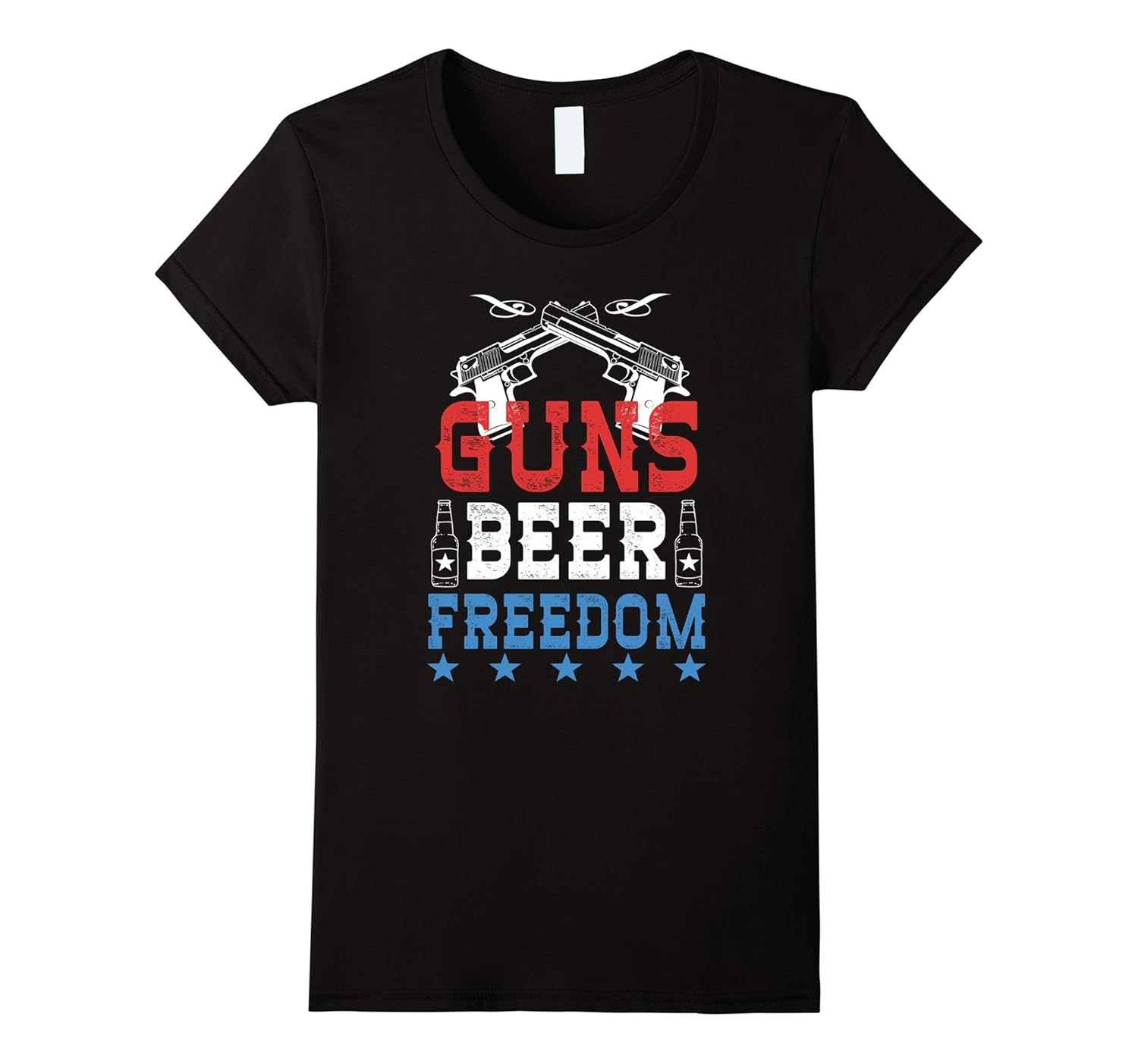 Guns Beer Freedom USA Patriotic Drinking Tshirt 4th Of JulyYolotee