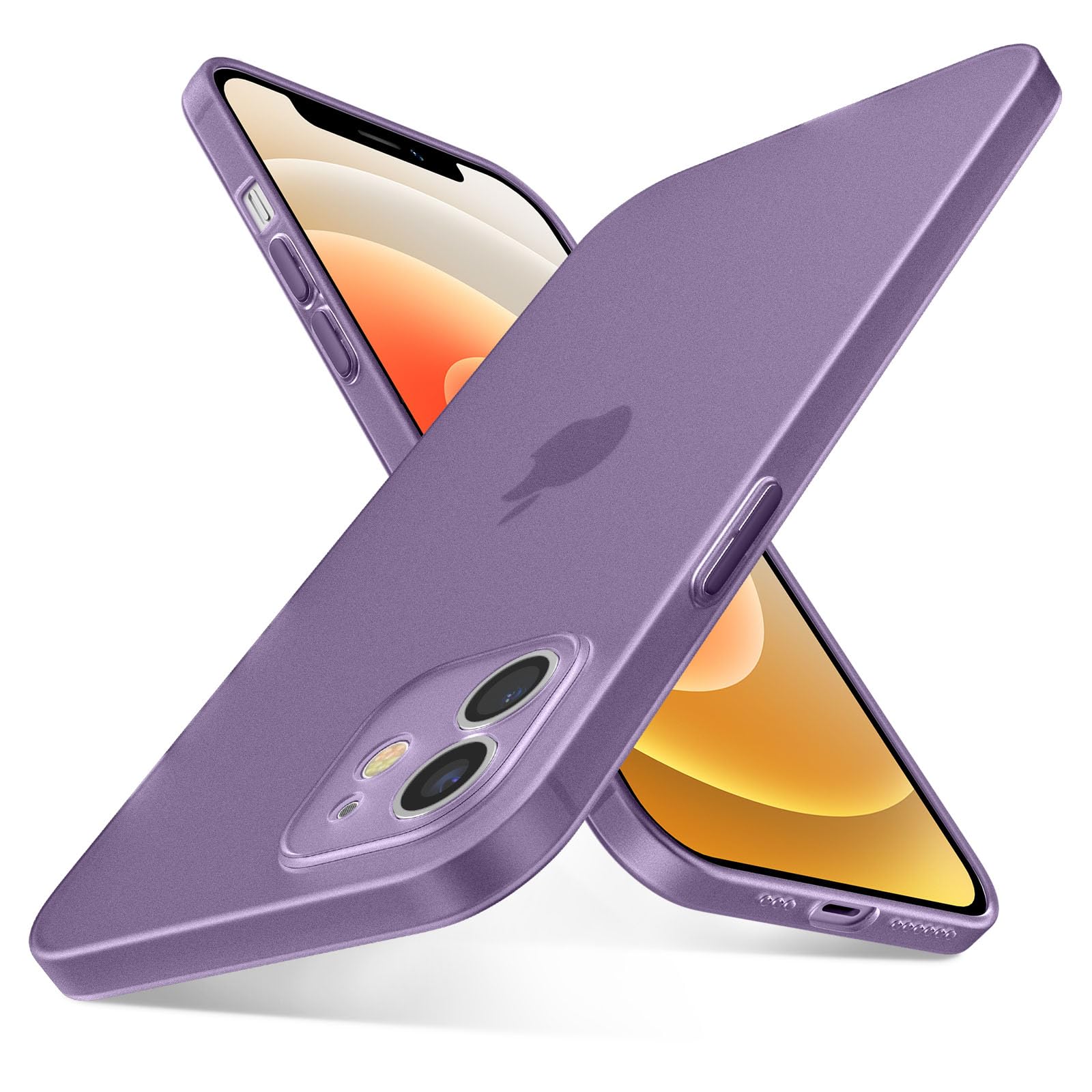 QLTYPRI Ultra Thin Case for iPhone 11 Case 6.1 inch with Full Coverage Camera Protection, Translucent Matte Slim Lightweight Soft Silicone TPU Bumper Shockproof Phone Case Cover for iPhone 11 – Purple
