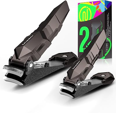 INXEN Nail Clippers with Catcher Large Stainless Steel One-Piece Design