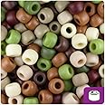  Jelly Frosted Mix 9mm Barrel Pony Beads (500pcs