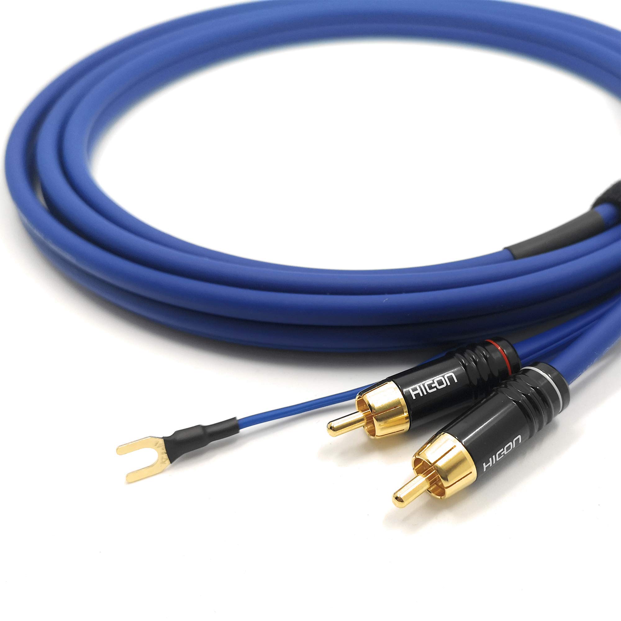 Selected Cable SC81-K3-0100 1m RCA Phono Cable with Extra Long Ground Cable, Gold-Plated Connectors, Compatible with Pro-Ject, DUAL, Technics Turntables and More