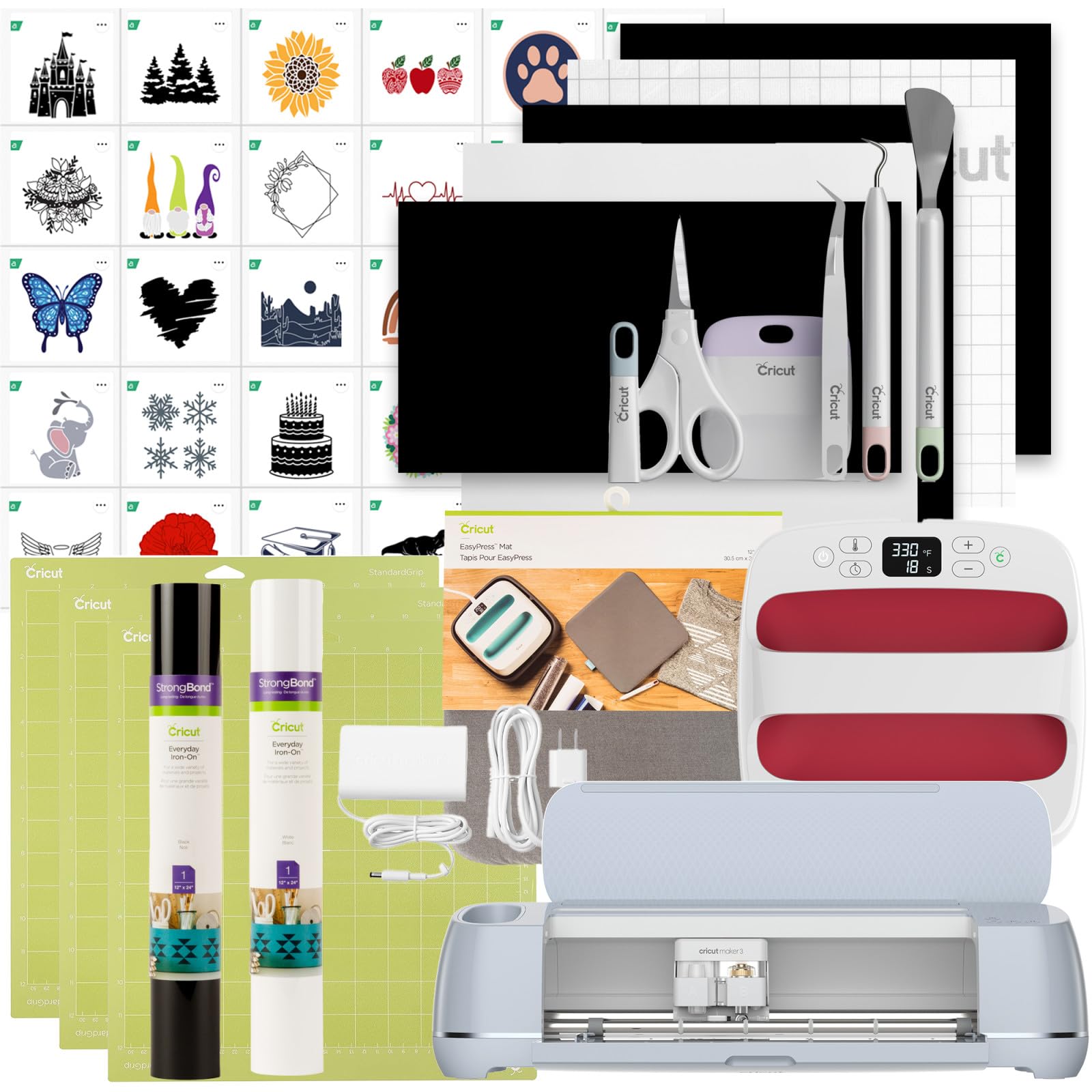 Cricut Maker 3 Smart Cutting Machine | Iron-On Starter Bundle Image