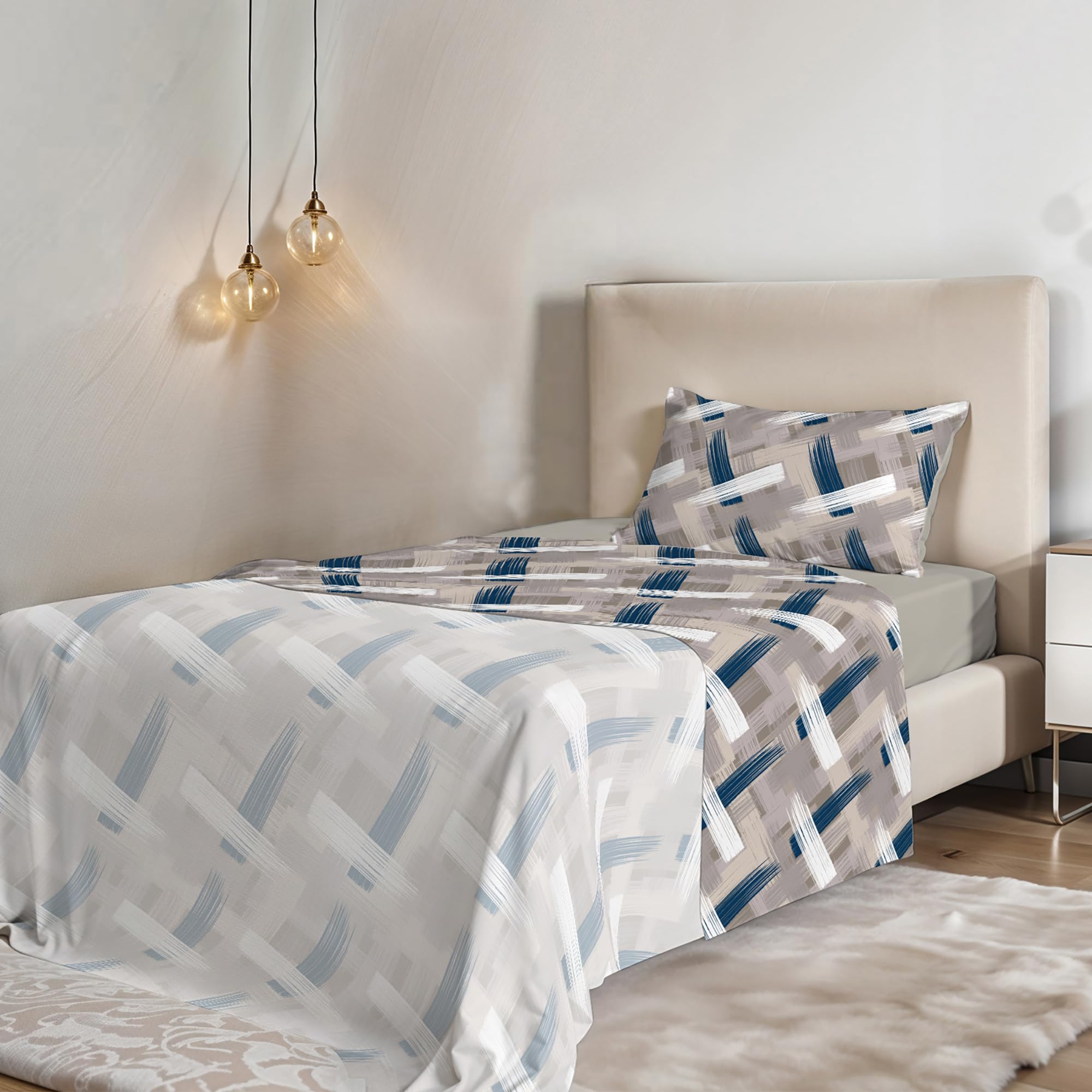 Fantasy bed sheet set in printed microfiber