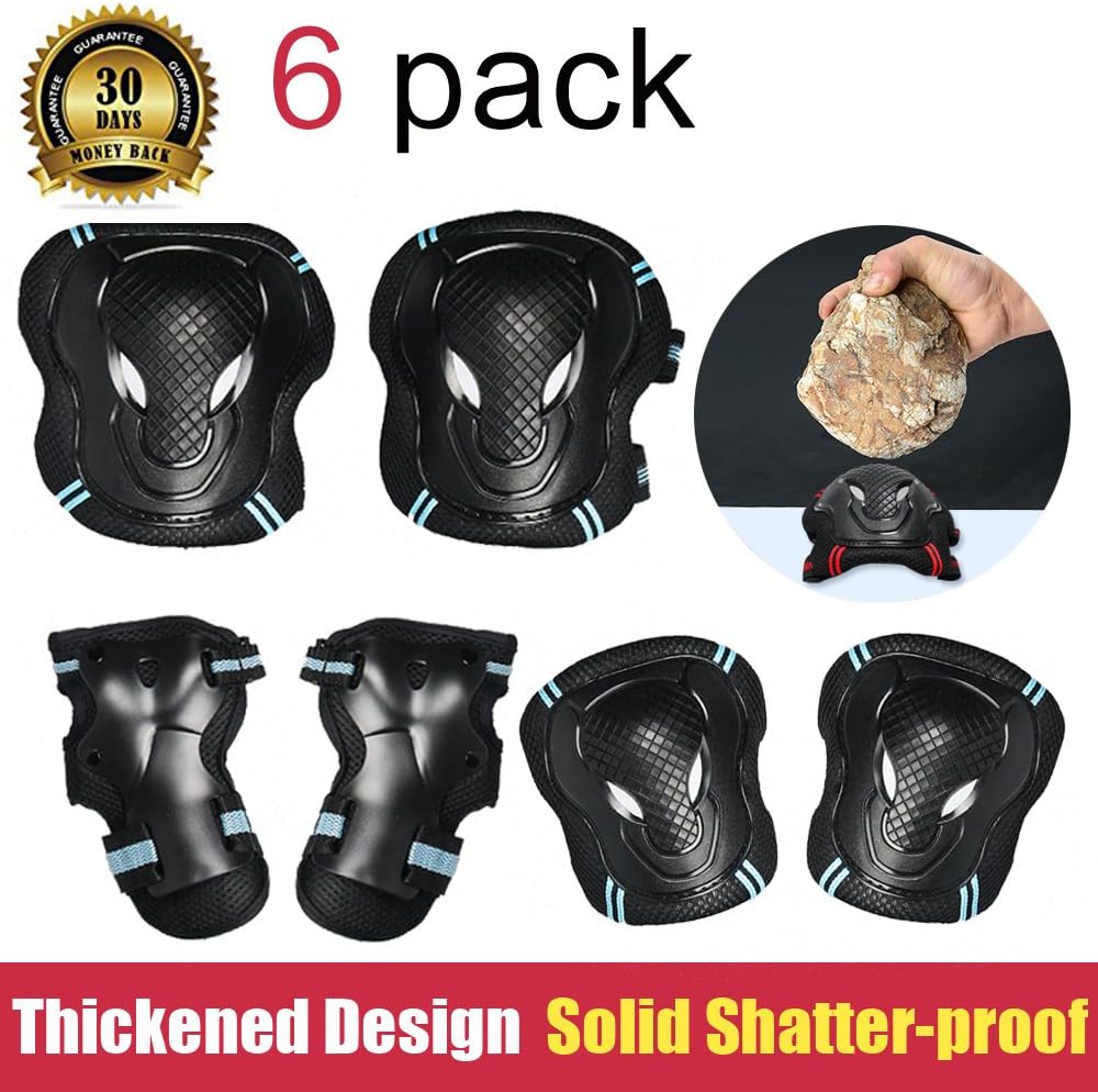 Physport Safety Protective Pads Knee Elbow Wrist Protective Gears for Kids Children Childrens Knee And Elbow Pads