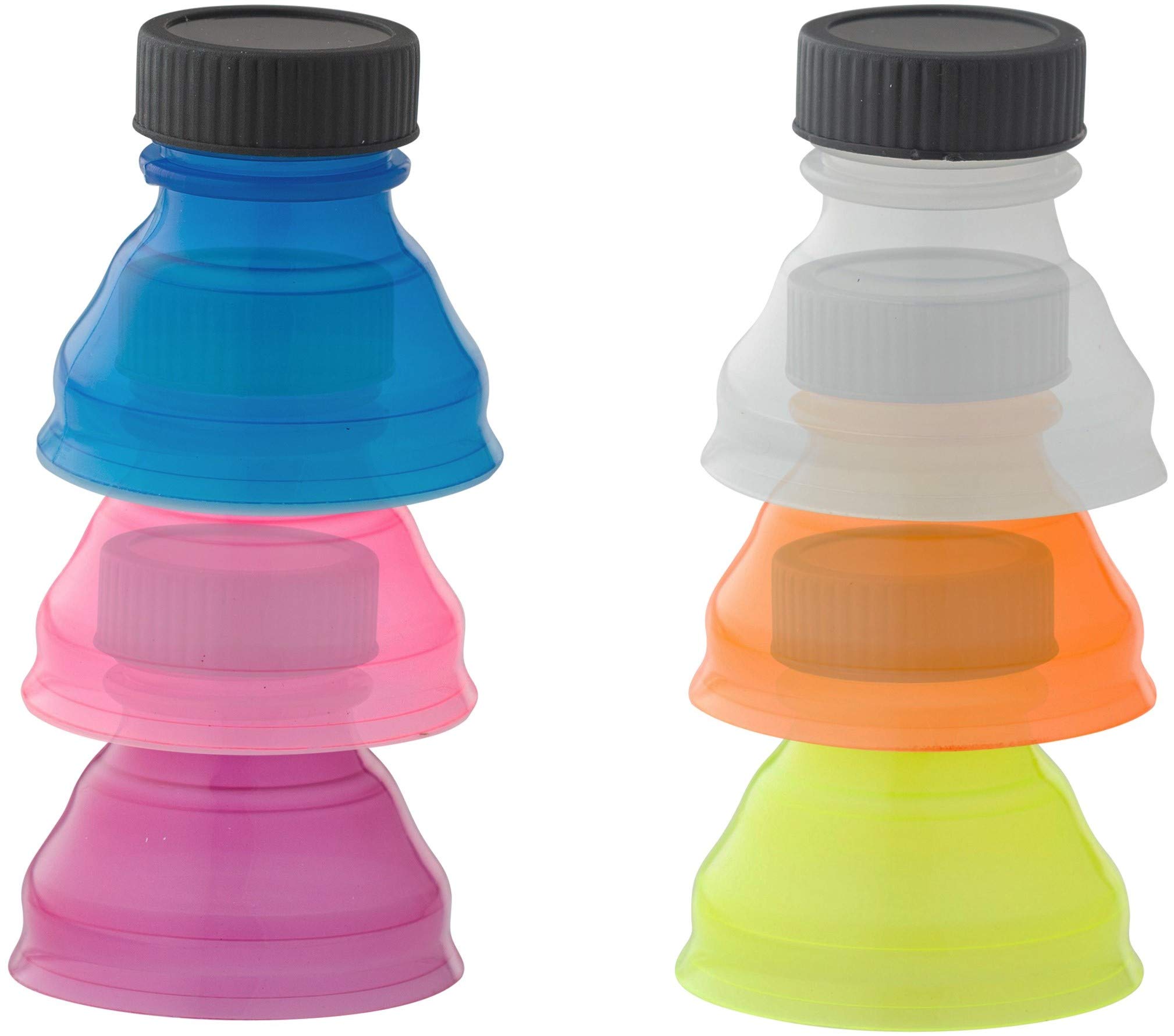 Reusable Soda Can Lids - Spill-Proof, Snap-On Covers for Freshness and Protection, Set of 6 Colorful Can Toppers