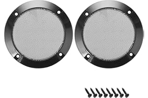 uxcell 2pcs 2" Speaker Grill Mesh Decorative Circle Woofer Guard Protector Cover Parts Black