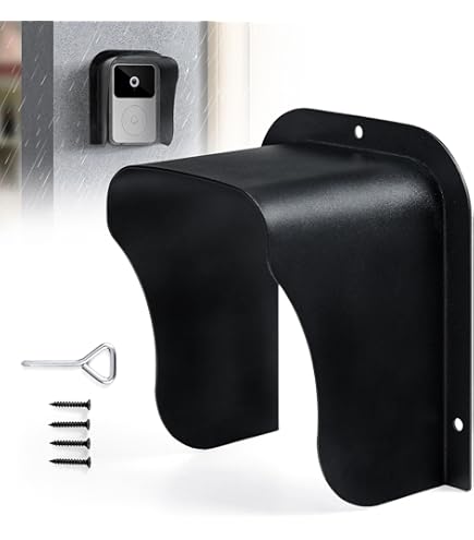 Silicone Skin Case Compatible With Video Doorbell (2 Gen) Cover With Sun Glare, UV & Weather Protection (Black-New - View #7