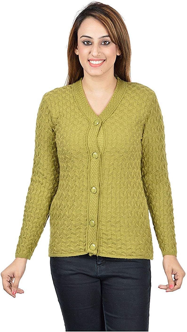 aarbee Women's Blended V-Neck Cardigan