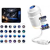 24-Piece 5D Galaxy Ocean Projector, HD Holographic Starry Sky Night Light | USB Plug-and-Play HD Star Projector for Bedroom,Ceiling,Dorm and Travel,Works with Adapters,Laptops and Power Banks