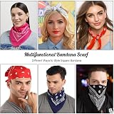 Aomig Bandana Head Scarf Mens Women Paisley Print 6 Pack Multi Use view 7