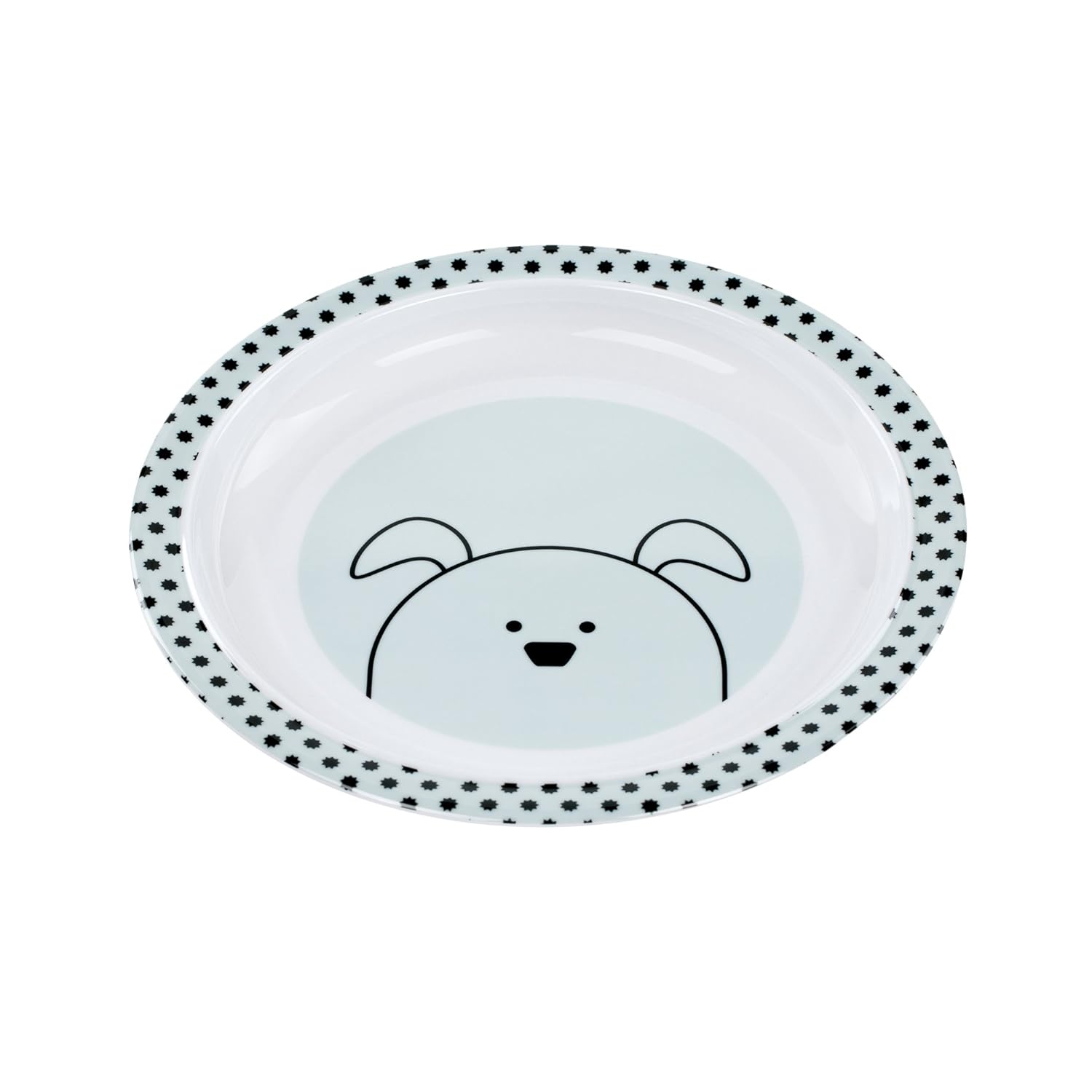 LÄSSIG Kinderteller rutschfest Melamin/Plate Little Chums Dog, mint