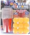 PMS 619028 36PC Beer Pong Set in Double Blister Card, Red