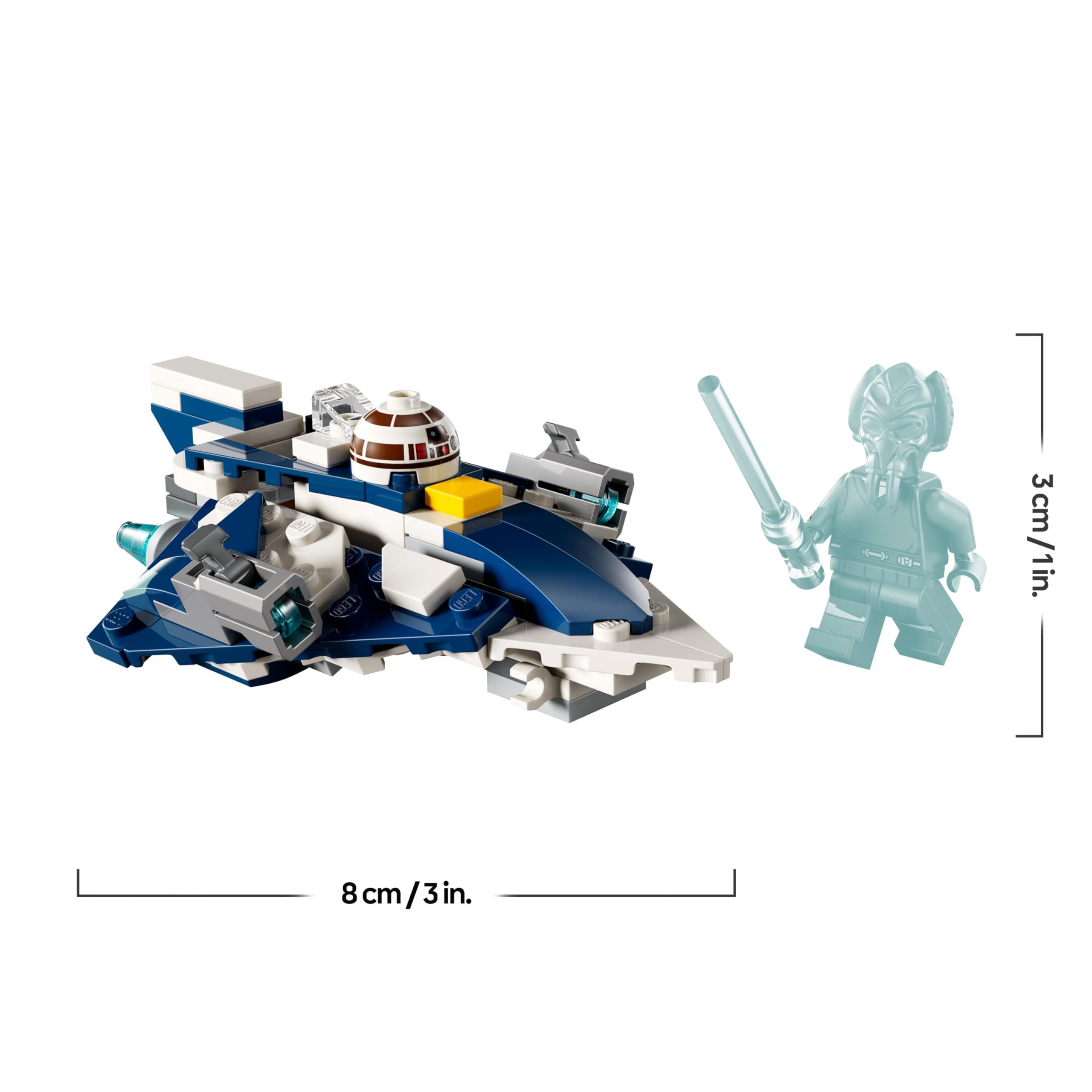 LEGO Star Wars 75400 Plo Koons Jedi Starfighter Microfighter Bauspielzeug mit 2 Shootern - inklusive Mini-Figur mit Lichtschwert - Geschenk für Jungen ab 6 Jahren und Fans von The Clone Wars 7