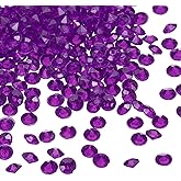 uxcell 5000Pcs Wedding Table Scatter Confetti Fake Crystals Acrylic Diamonds Rhinestones Vase Fillers Gems for Crafts,Table Centerpiece Decor, Bridal Shower Party (Dark Purple, 4.5mm)