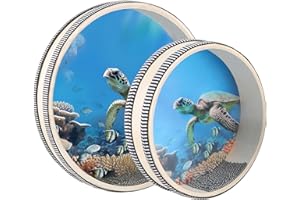 EASTROCK Wave Bead Ocean Drum Sea Sound Drum with Hardwood Shell Sound Healing Instruments Natural Color Musical Instrument O