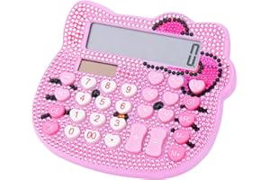 HOLOTIOEE Women Calculators,Desktop Calculator 12 Digit with Large LCD Display and Sensitive Button, Solar and Battery Dual Power, Standard Function for Office, Home, School (Pink+Pink)