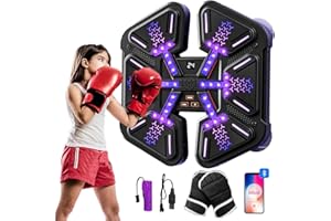 LITTCO 2025 New Music Upgrade Smart Boxing Machine (Thick Version) with Boxing Gloves, Wall-Mounted Fitness Equipment for Family, Children, Teenagers, Girls Birthday