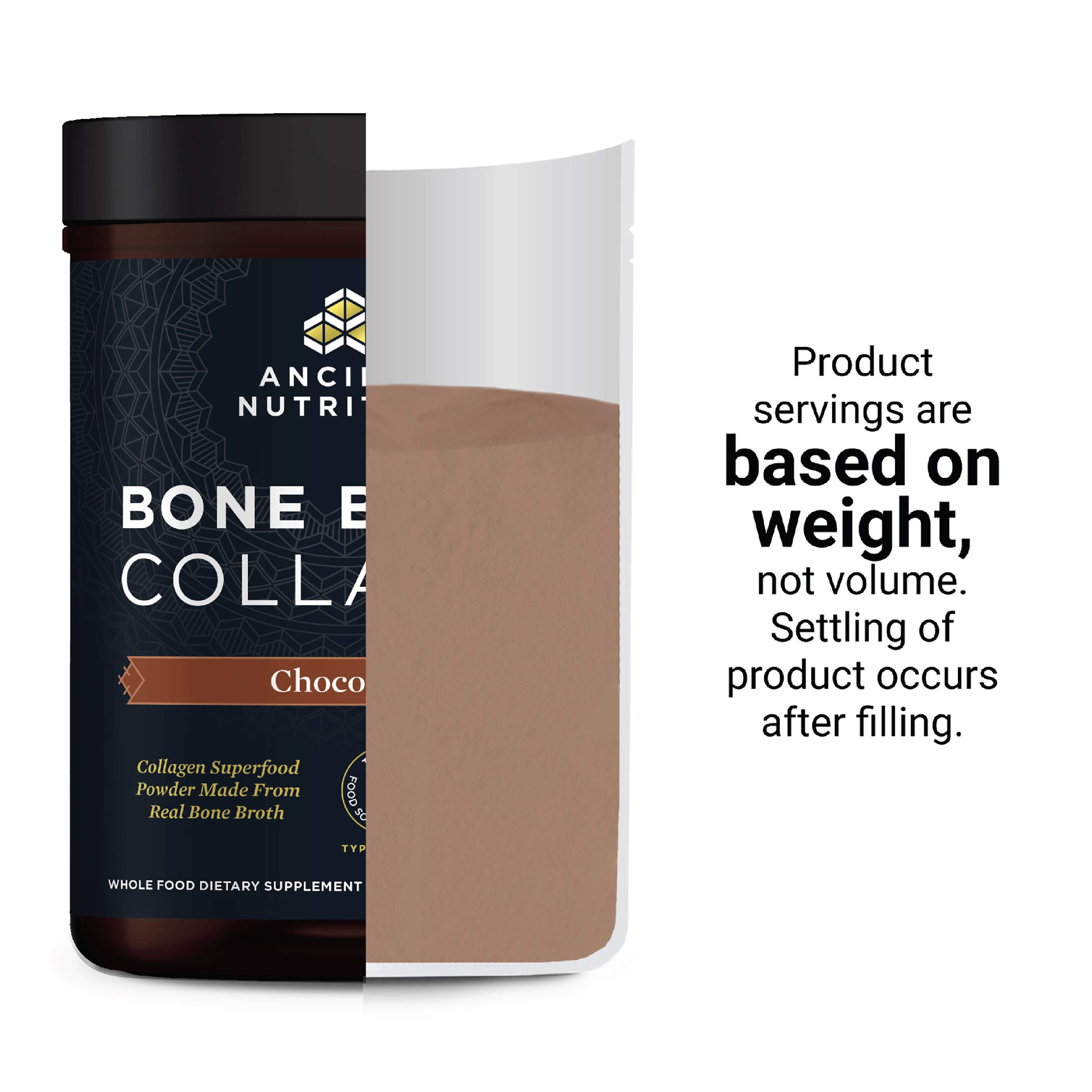 Bone Broth Collagen Powder Chocolate, Formulated by Dr. Josh Axe, Food