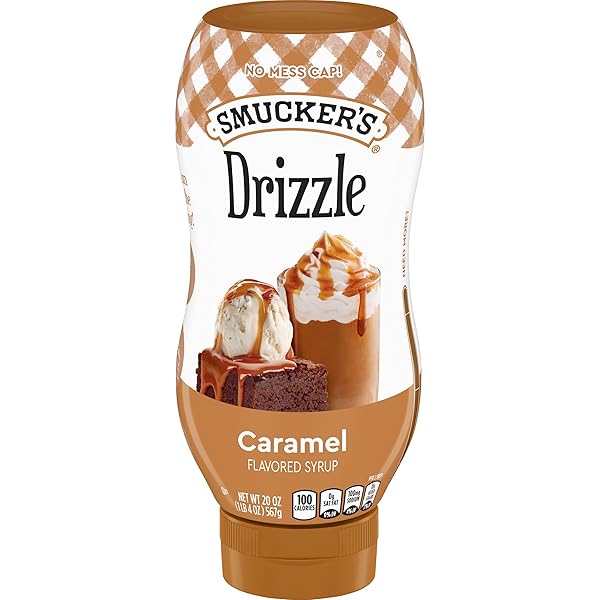 SMUCKER’S DRIZZLE CARAMEL FLAVORED SYRUP, 20 OZ. SQUEEZE...