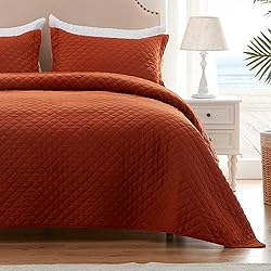 SunStyle Home Quilt Set King Rust Lightweight