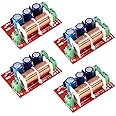 ACEIRMC 400W Adjustable Multi Speaker Treble/Bass 2 Unit Audio Frequency Divider 2 Way Crossover Filters Updated Version (4pcs)