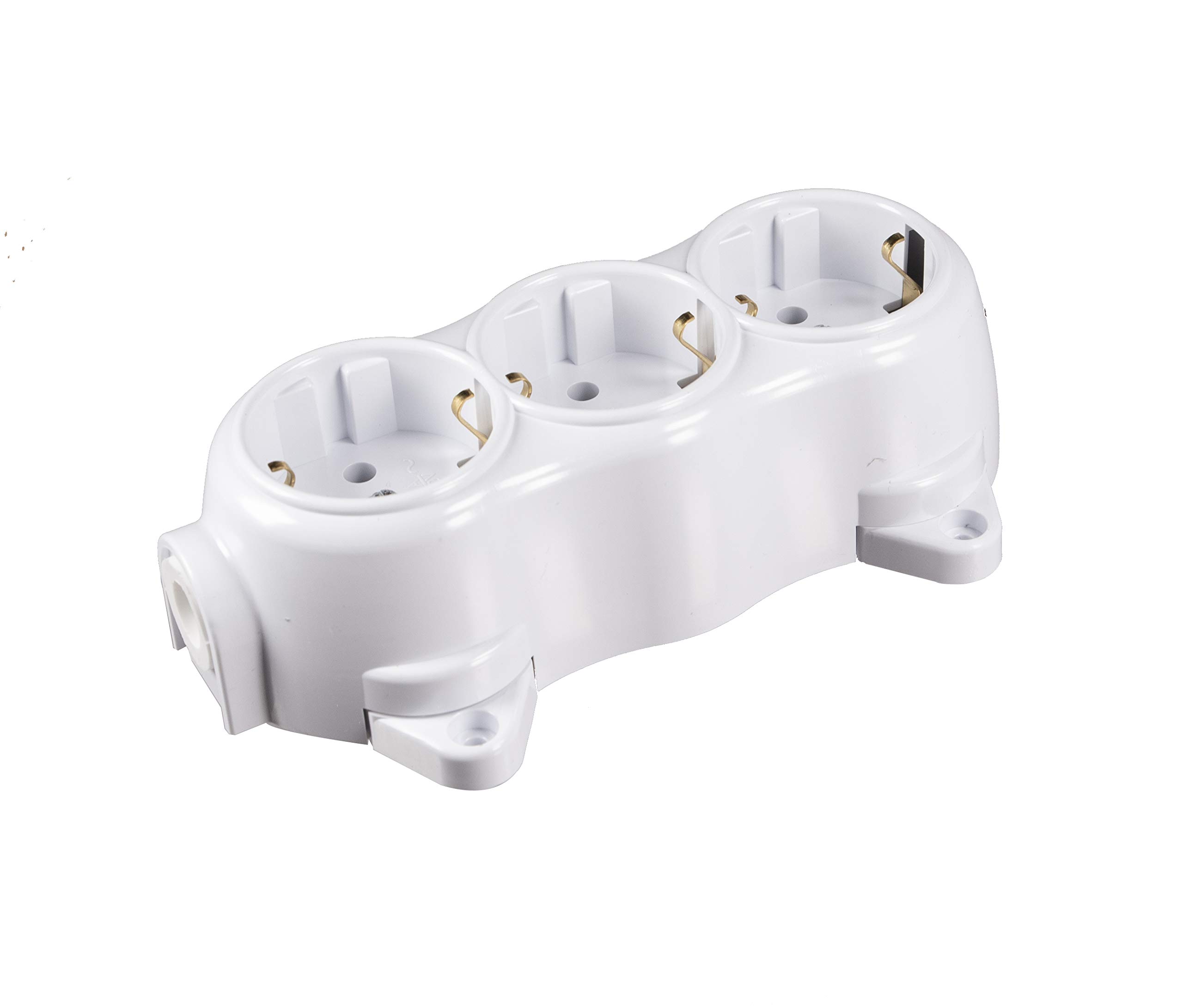 Surface-mounted Vintage Socket Light Switch Round Retro Toggle Switch Double-Throw Switch Series Switch (3-pack White) — image 1